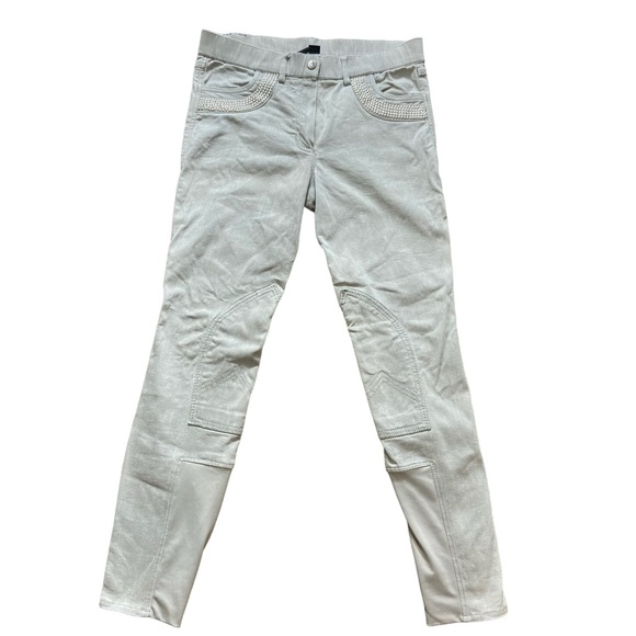 Horze Crescendo Petrina Equestrian Stretch Denim Breeches Size 28 - Picture 2 of 13